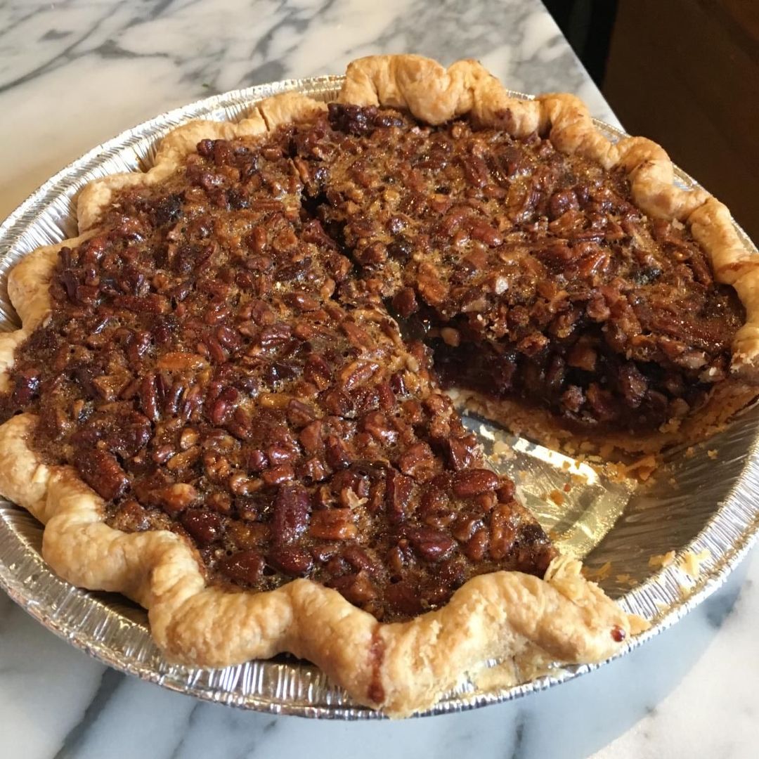 Brown Butter Pecan Pie with Espresso Dates